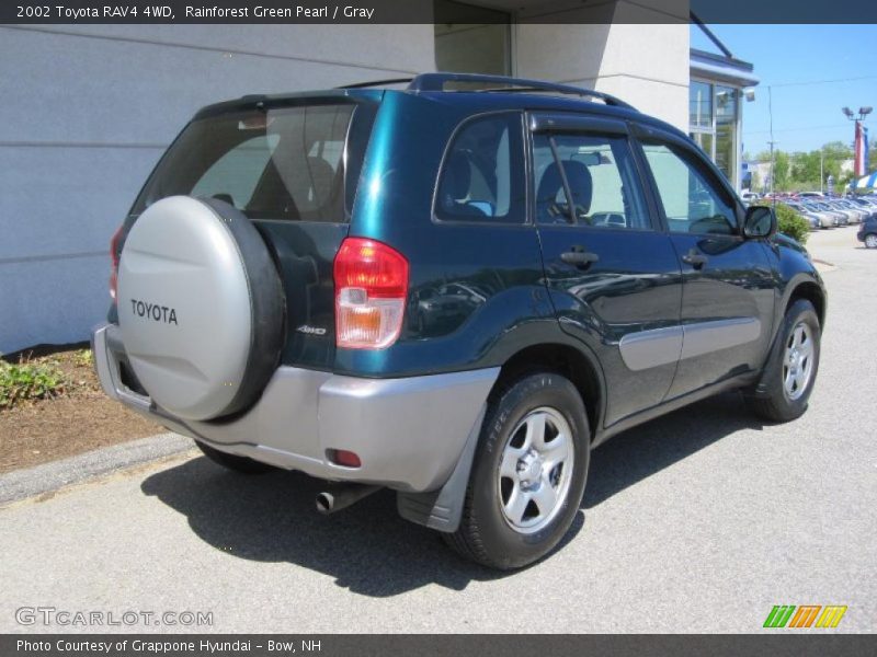 Rainforest Green Pearl / Gray 2002 Toyota RAV4 4WD