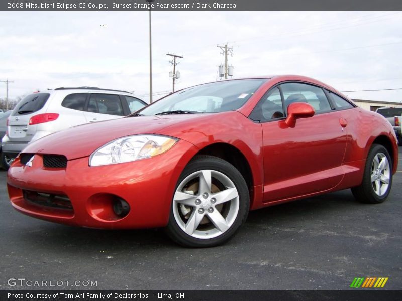 Sunset Orange Pearlescent / Dark Charcoal 2008 Mitsubishi Eclipse GS Coupe