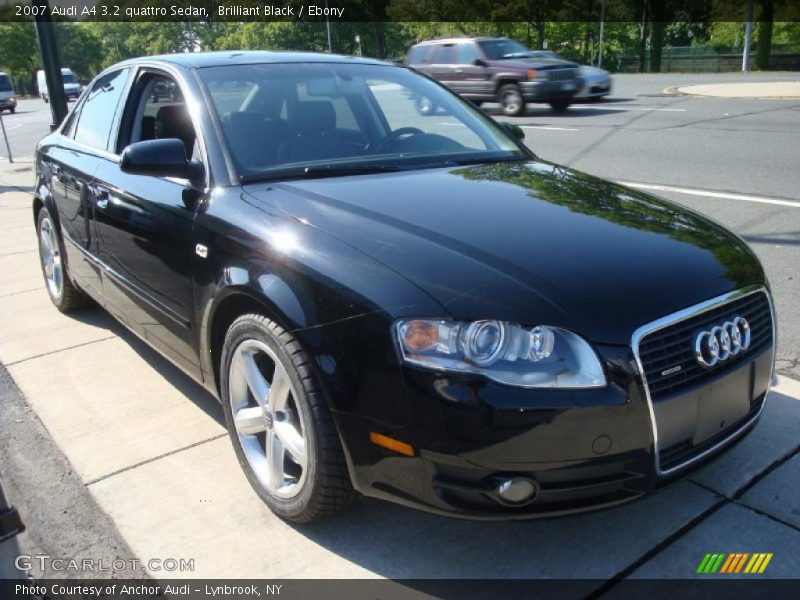 Brilliant Black / Ebony 2007 Audi A4 3.2 quattro Sedan