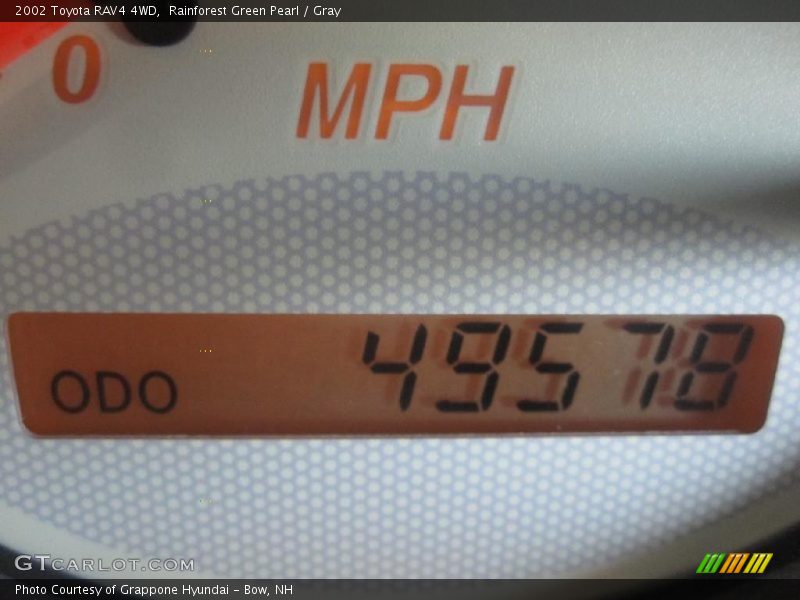 Rainforest Green Pearl / Gray 2002 Toyota RAV4 4WD