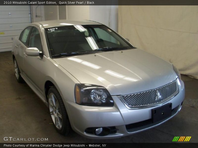 Quick Silver Pearl / Black 2010 Mitsubishi Galant Sport Edition