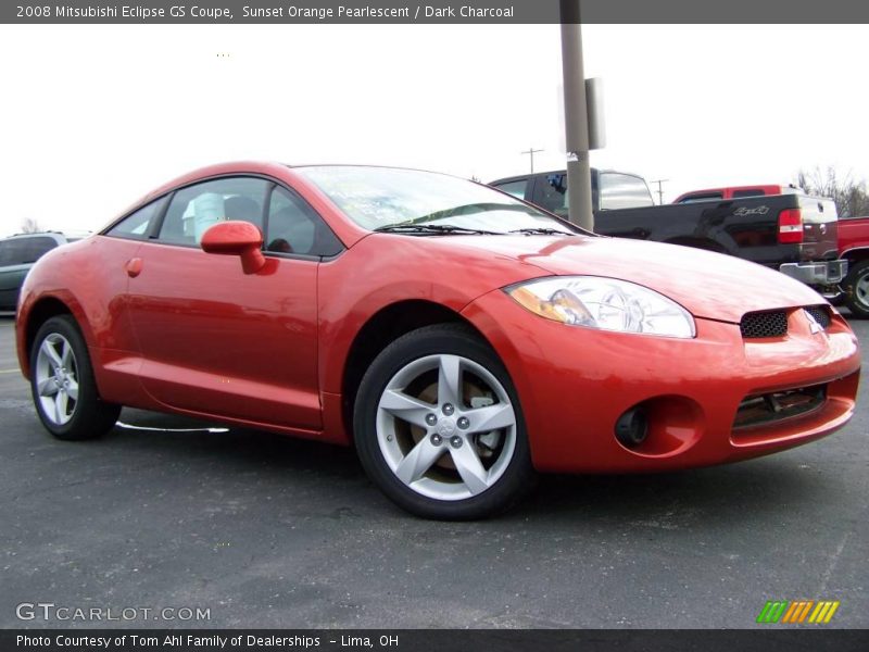 Sunset Orange Pearlescent / Dark Charcoal 2008 Mitsubishi Eclipse GS Coupe