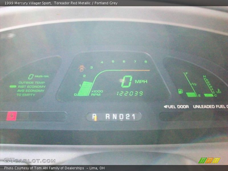 Toreador Red Metallic / Portland Grey 1999 Mercury Villager Sport