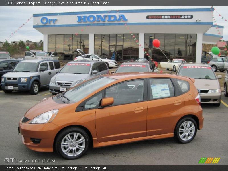 Orange Revolution Metallic / Sport Black 2010 Honda Fit Sport