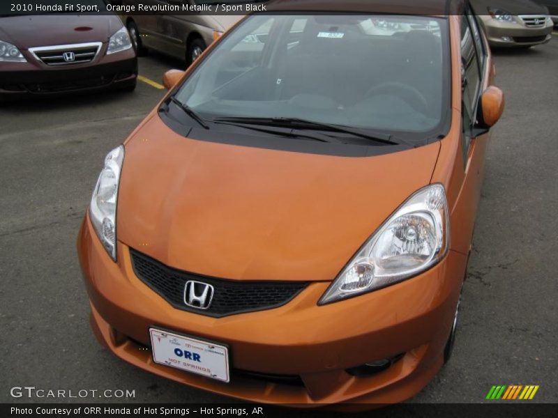 Orange Revolution Metallic / Sport Black 2010 Honda Fit Sport