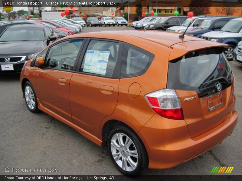 Orange Revolution Metallic / Sport Black 2010 Honda Fit Sport