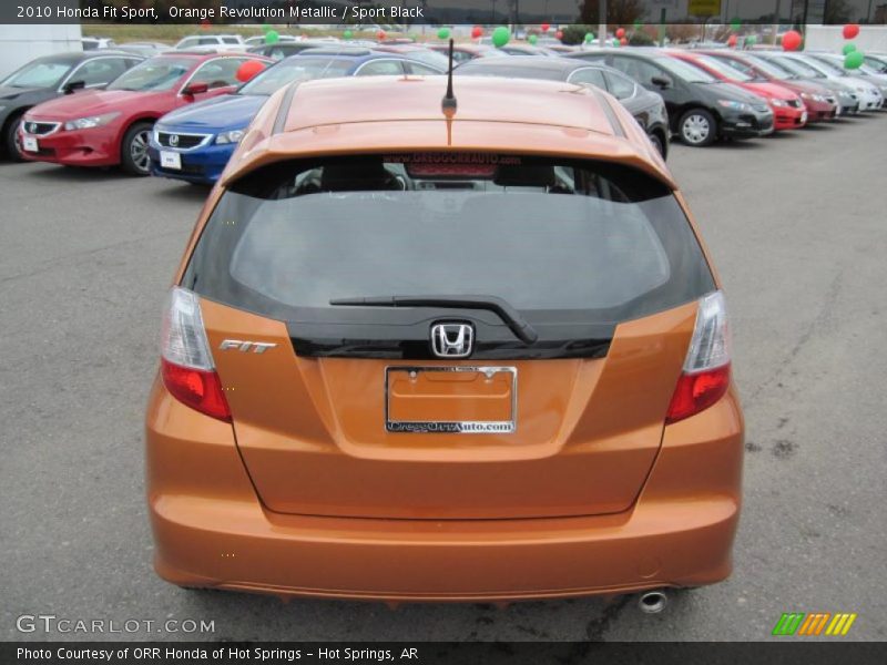 Orange Revolution Metallic / Sport Black 2010 Honda Fit Sport