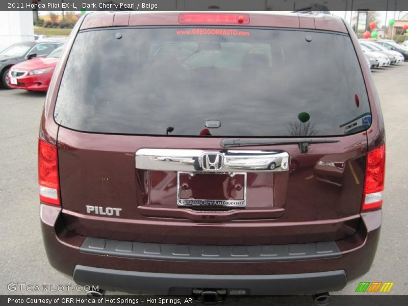 Dark Cherry Pearl / Beige 2011 Honda Pilot EX-L