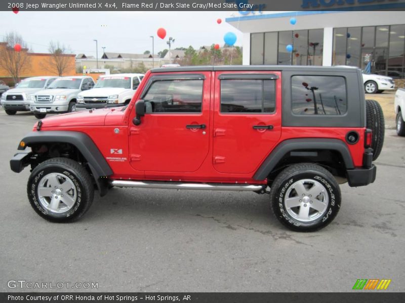 Flame Red / Dark Slate Gray/Med Slate Gray 2008 Jeep Wrangler Unlimited X 4x4