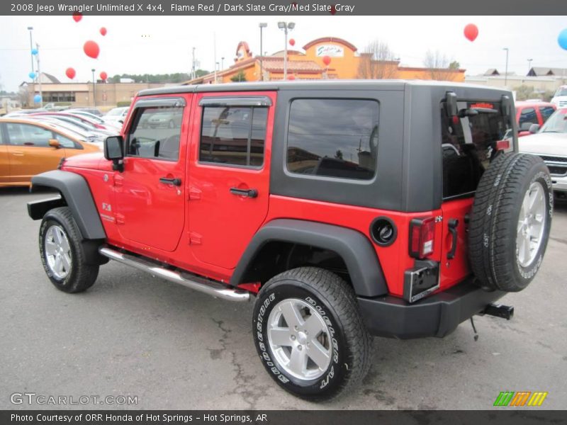 Flame Red / Dark Slate Gray/Med Slate Gray 2008 Jeep Wrangler Unlimited X 4x4