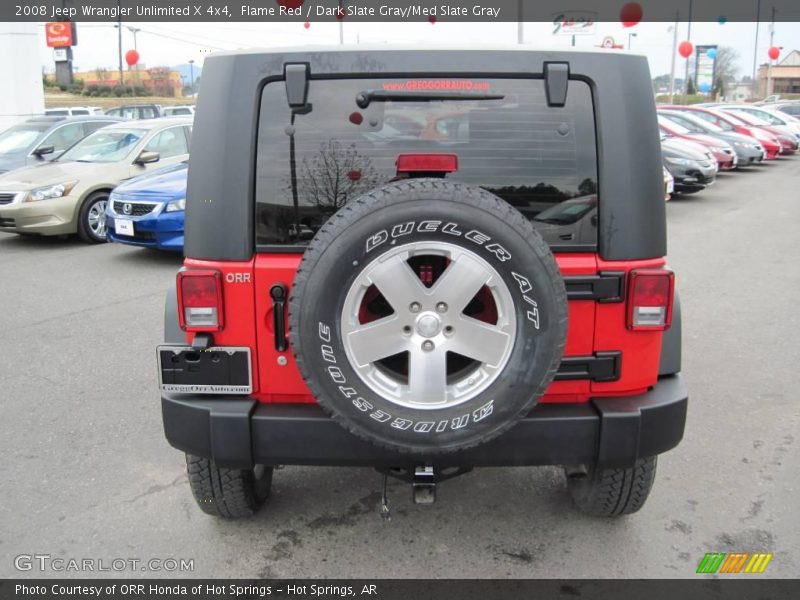 Flame Red / Dark Slate Gray/Med Slate Gray 2008 Jeep Wrangler Unlimited X 4x4