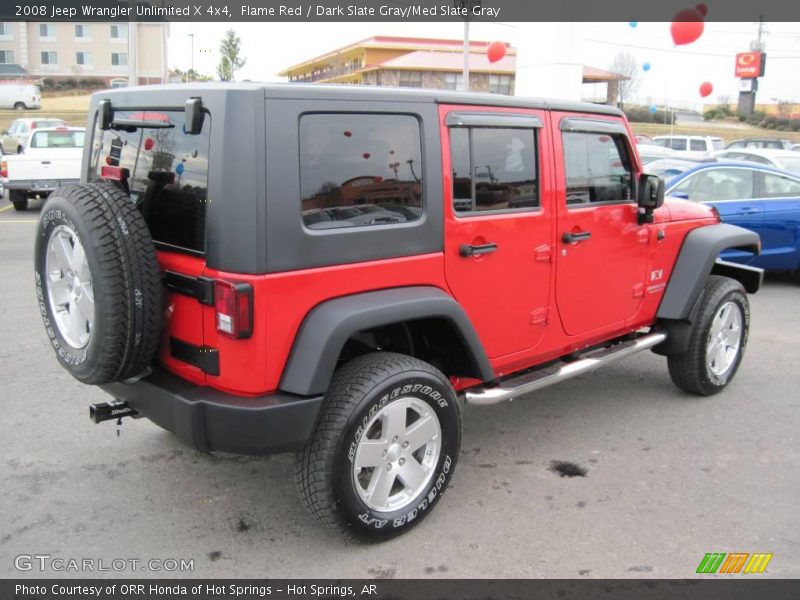 Flame Red / Dark Slate Gray/Med Slate Gray 2008 Jeep Wrangler Unlimited X 4x4
