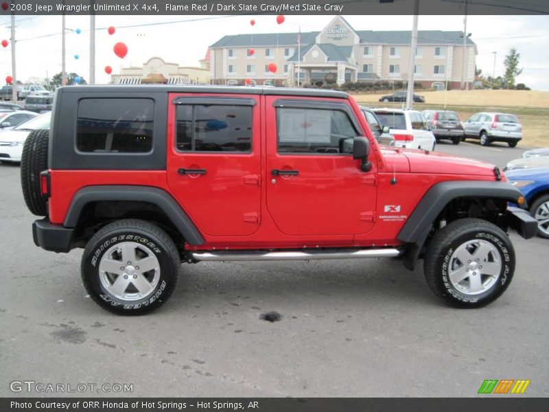 Flame Red / Dark Slate Gray/Med Slate Gray 2008 Jeep Wrangler Unlimited X 4x4