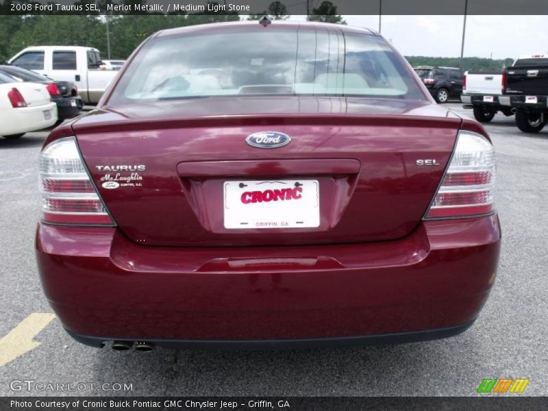 Merlot Metallic / Medium Light Stone 2008 Ford Taurus SEL