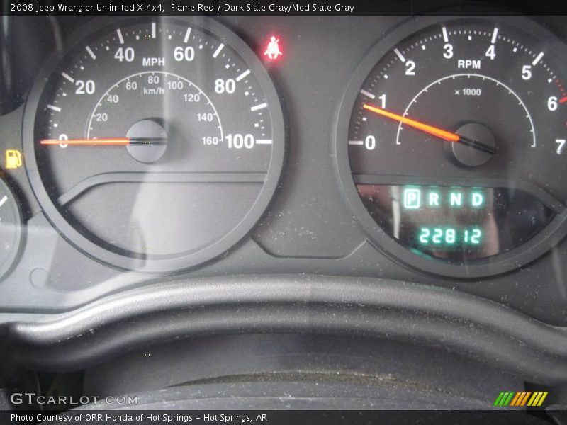 Flame Red / Dark Slate Gray/Med Slate Gray 2008 Jeep Wrangler Unlimited X 4x4