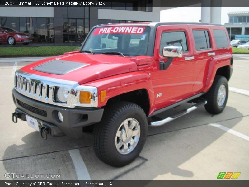 Sonoma Red Metallic / Ebony Black 2007 Hummer H3