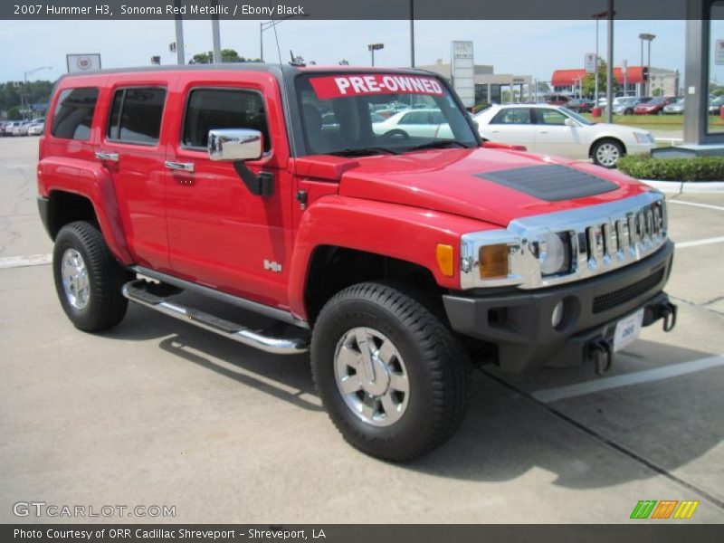 Sonoma Red Metallic / Ebony Black 2007 Hummer H3
