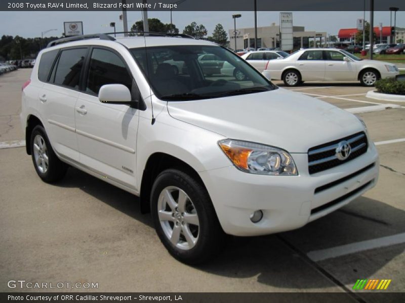 Blizzard Pearl White / Taupe 2008 Toyota RAV4 Limited