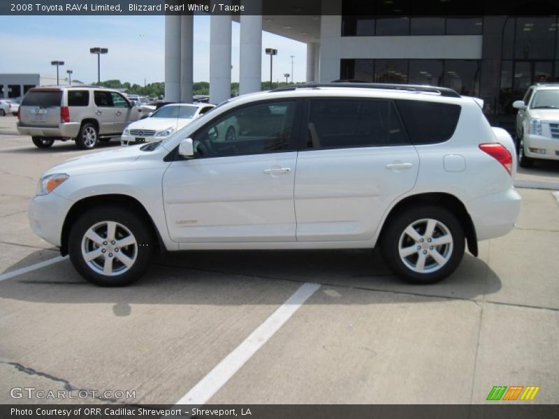 Blizzard Pearl White / Taupe 2008 Toyota RAV4 Limited