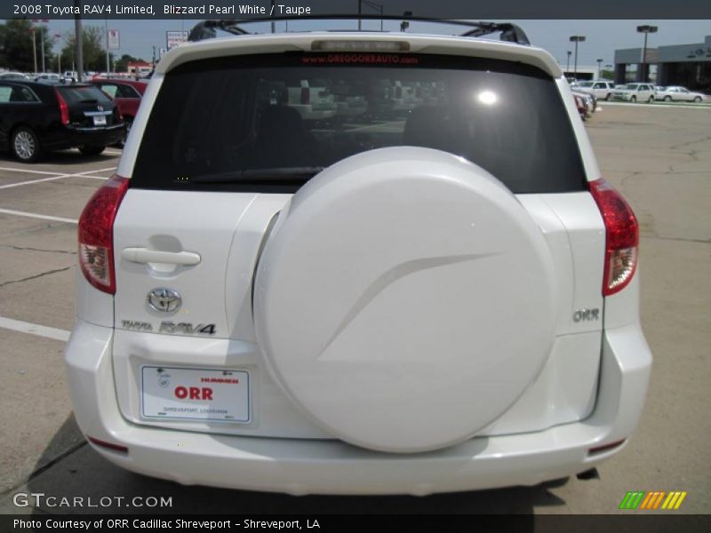 Blizzard Pearl White / Taupe 2008 Toyota RAV4 Limited
