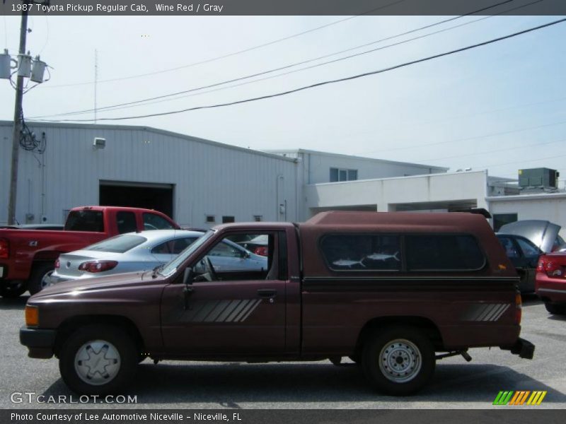 Wine Red / Gray 1987 Toyota Pickup Regular Cab