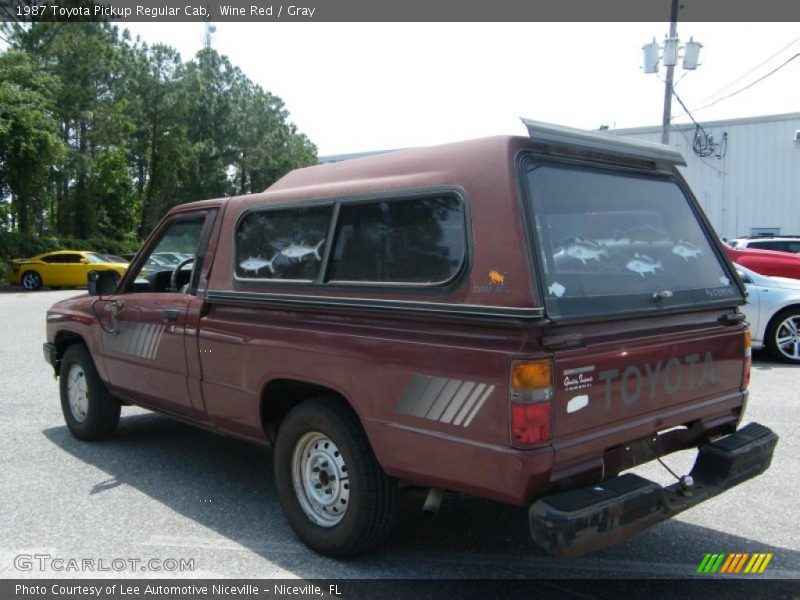 Wine Red / Gray 1987 Toyota Pickup Regular Cab