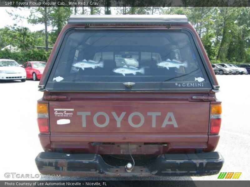 Wine Red / Gray 1987 Toyota Pickup Regular Cab