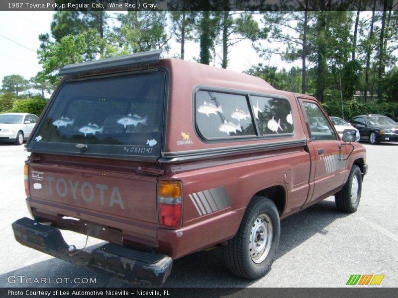 Wine Red / Gray 1987 Toyota Pickup Regular Cab