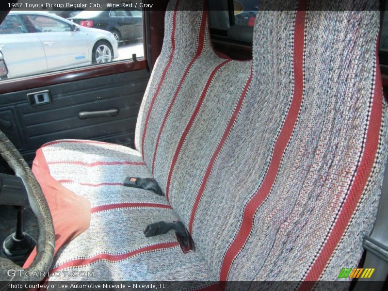 Wine Red / Gray 1987 Toyota Pickup Regular Cab