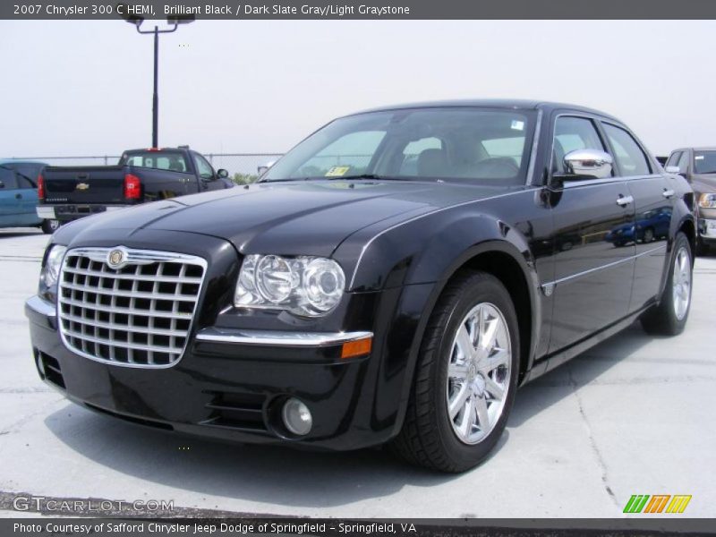 Brilliant Black / Dark Slate Gray/Light Graystone 2007 Chrysler 300 C HEMI