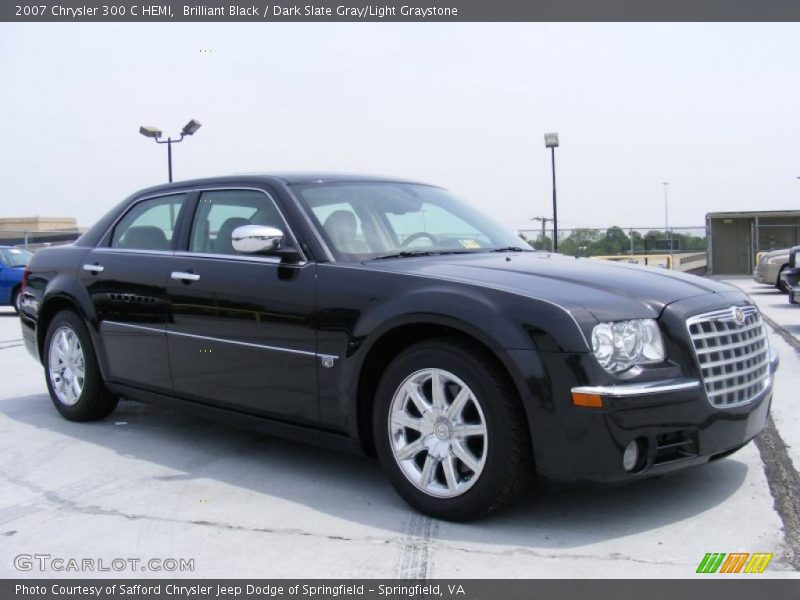 Brilliant Black / Dark Slate Gray/Light Graystone 2007 Chrysler 300 C HEMI