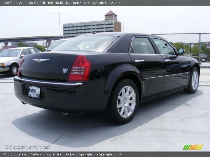 Brilliant Black / Dark Slate Gray/Light Graystone 2007 Chrysler 300 C HEMI