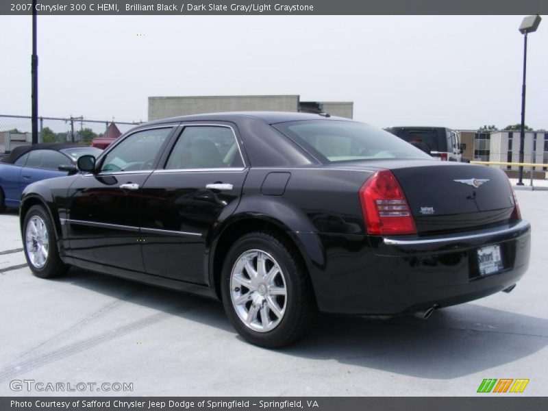 Brilliant Black / Dark Slate Gray/Light Graystone 2007 Chrysler 300 C HEMI