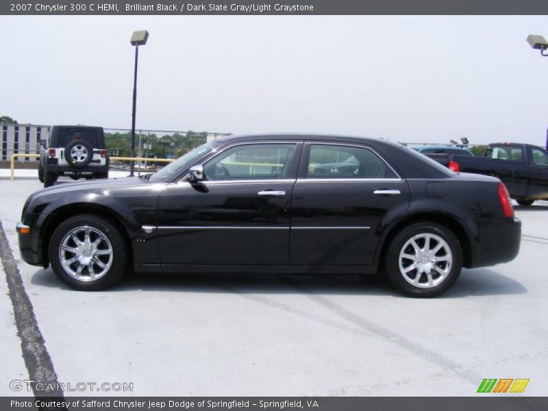 Brilliant Black / Dark Slate Gray/Light Graystone 2007 Chrysler 300 C HEMI