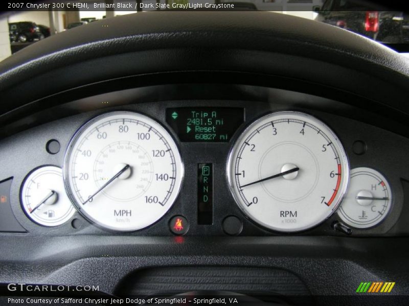 Brilliant Black / Dark Slate Gray/Light Graystone 2007 Chrysler 300 C HEMI