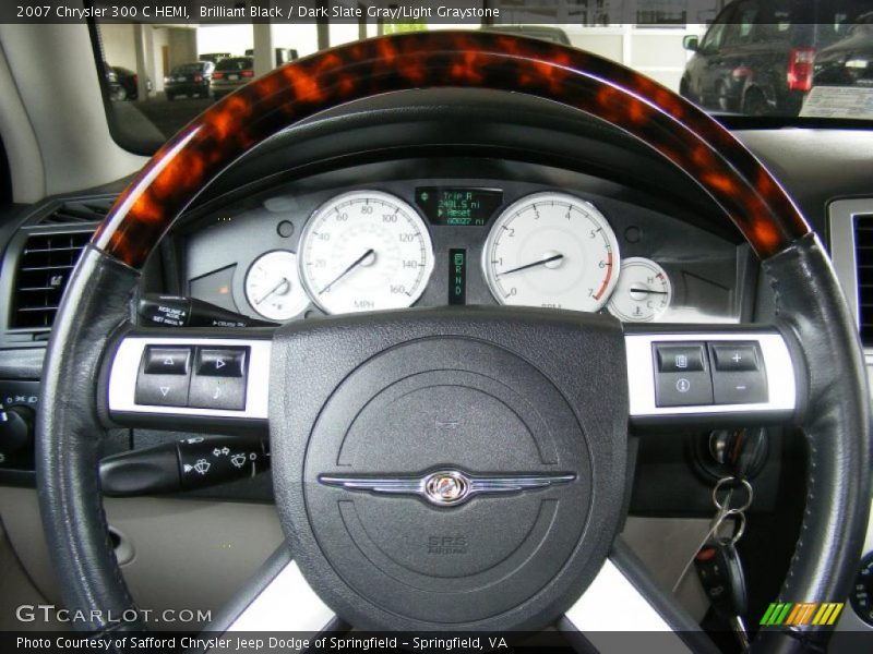 Brilliant Black / Dark Slate Gray/Light Graystone 2007 Chrysler 300 C HEMI