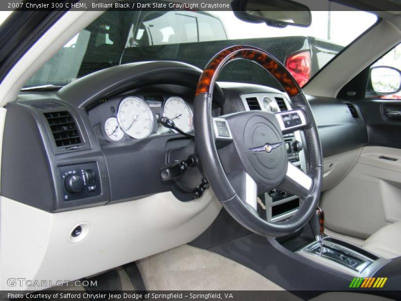 Brilliant Black / Dark Slate Gray/Light Graystone 2007 Chrysler 300 C HEMI