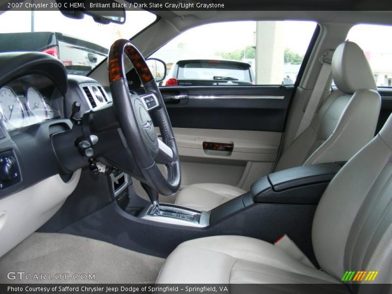 Brilliant Black / Dark Slate Gray/Light Graystone 2007 Chrysler 300 C HEMI