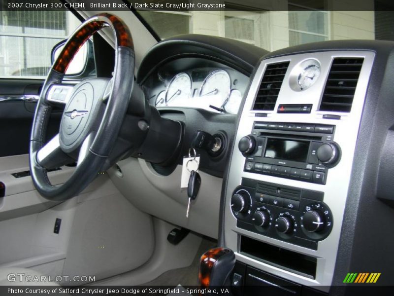 Brilliant Black / Dark Slate Gray/Light Graystone 2007 Chrysler 300 C HEMI