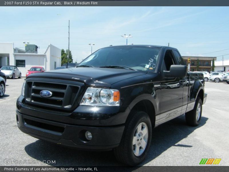 Black / Medium Flint 2007 Ford F150 STX Regular Cab