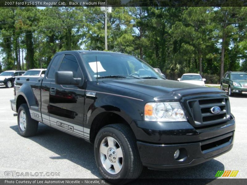 Black / Medium Flint 2007 Ford F150 STX Regular Cab