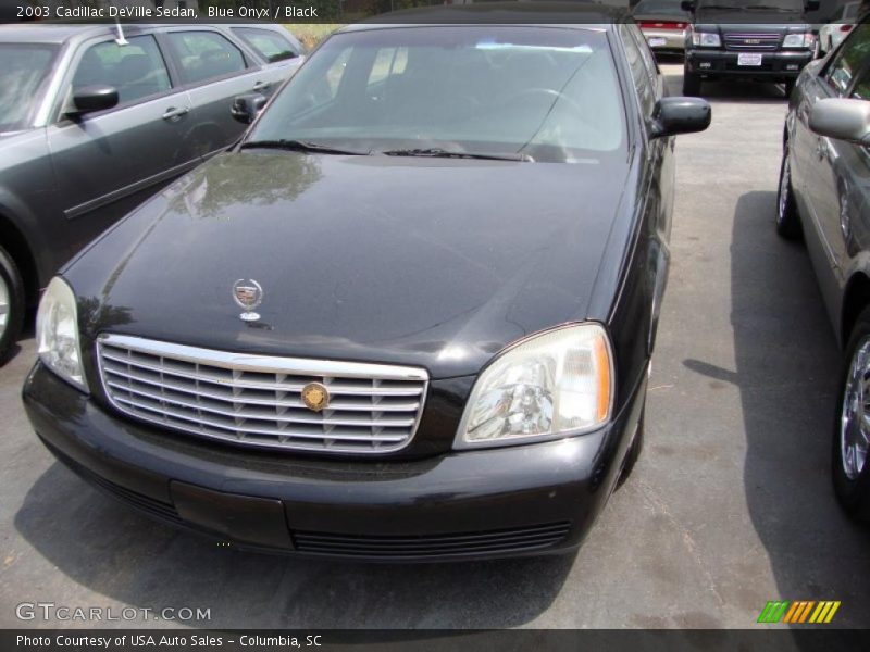 Blue Onyx / Black 2003 Cadillac DeVille Sedan