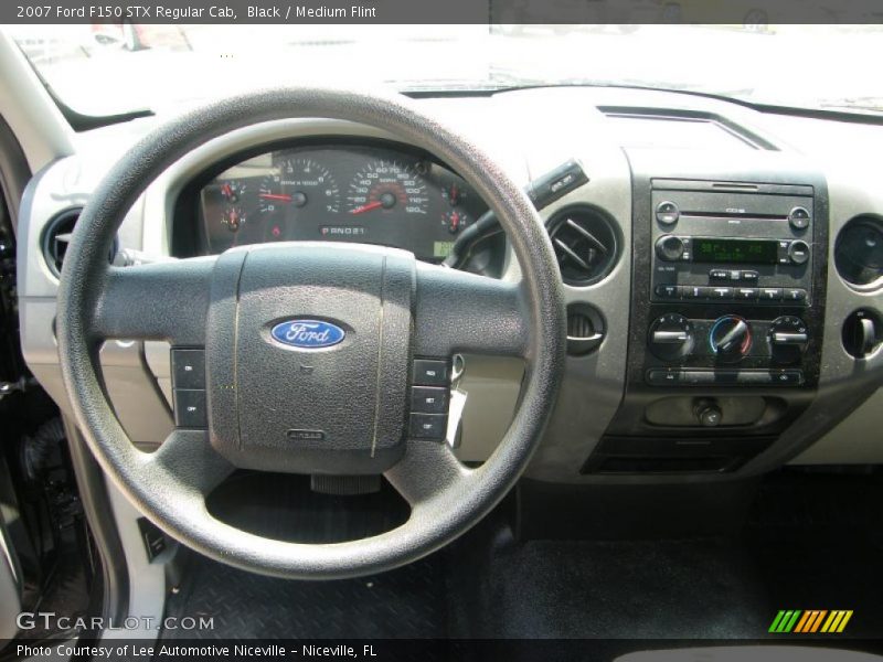 Black / Medium Flint 2007 Ford F150 STX Regular Cab