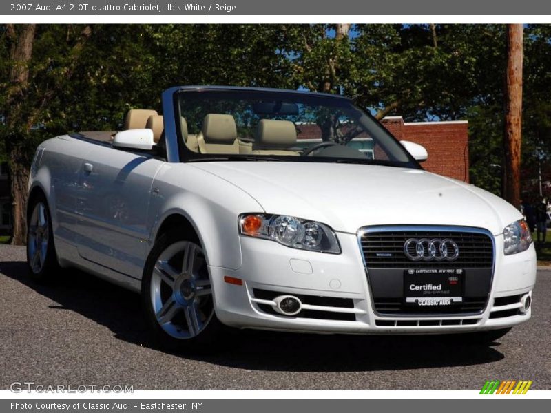 Ibis White / Beige 2007 Audi A4 2.0T quattro Cabriolet
