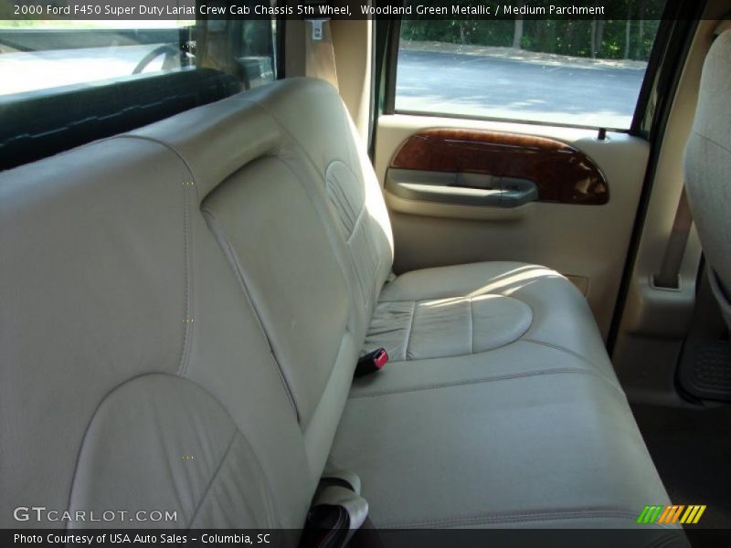 Woodland Green Metallic / Medium Parchment 2000 Ford F450 Super Duty Lariat Crew Cab Chassis 5th Wheel