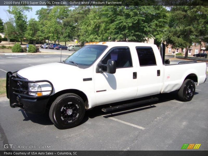 Oxford White / Medium Parchment 2000 Ford F350 Super Duty XL Crew Cab