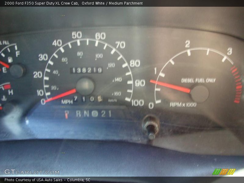 Oxford White / Medium Parchment 2000 Ford F350 Super Duty XL Crew Cab