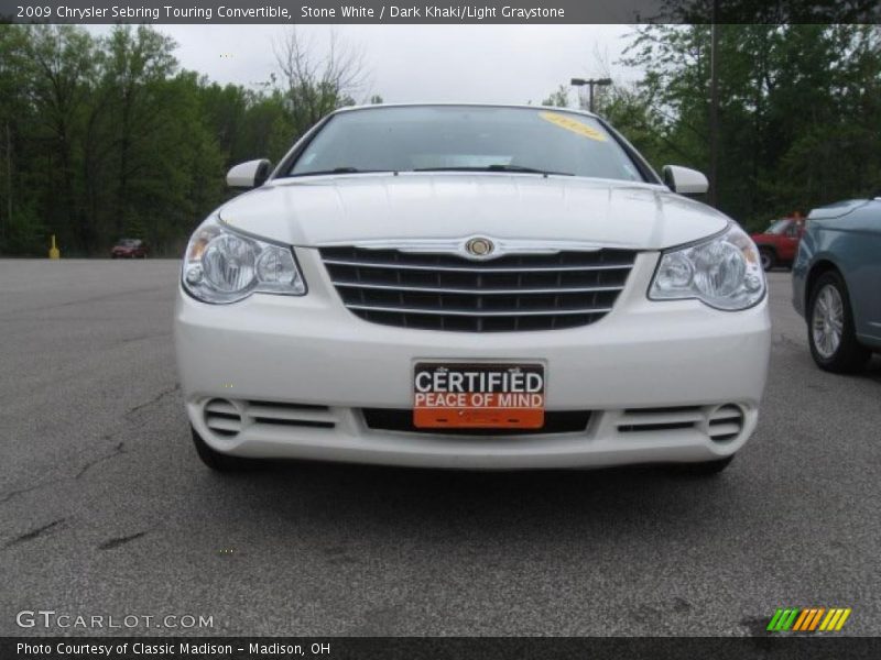Stone White / Dark Khaki/Light Graystone 2009 Chrysler Sebring Touring Convertible