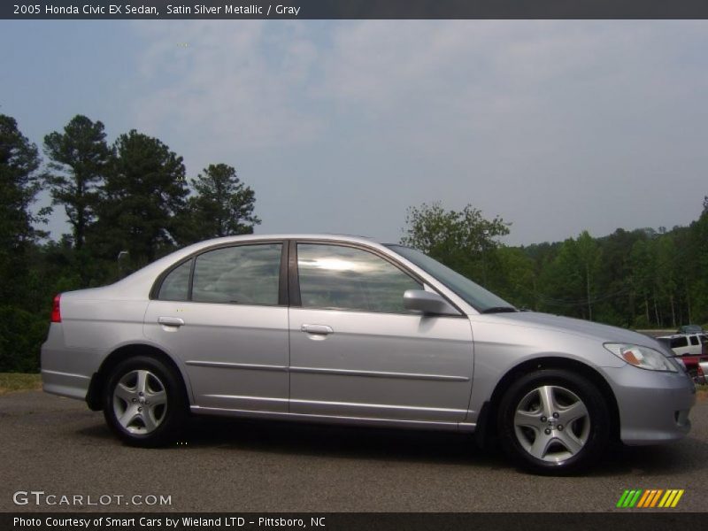 Satin Silver Metallic / Gray 2005 Honda Civic EX Sedan