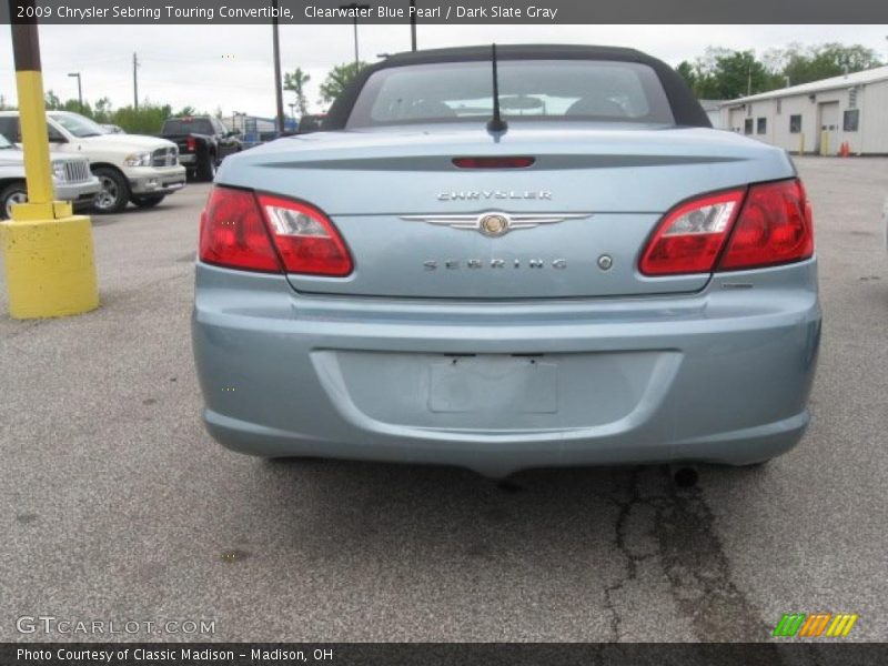 Clearwater Blue Pearl / Dark Slate Gray 2009 Chrysler Sebring Touring Convertible